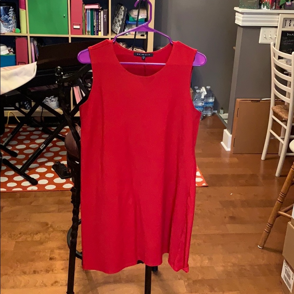 Red stretchy mini dress or tunic!